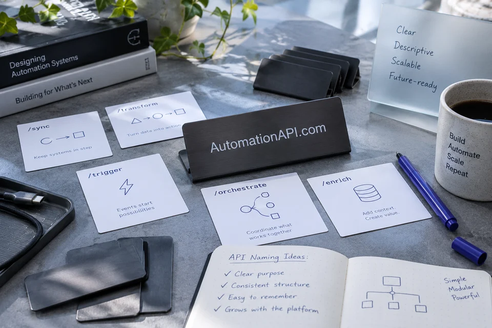 How to name an automation API without sounding like a dashboard